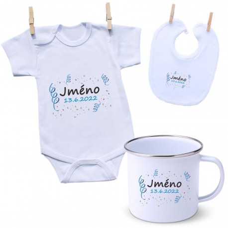 Sada Se jménem děťátka a datem (Chlapec)