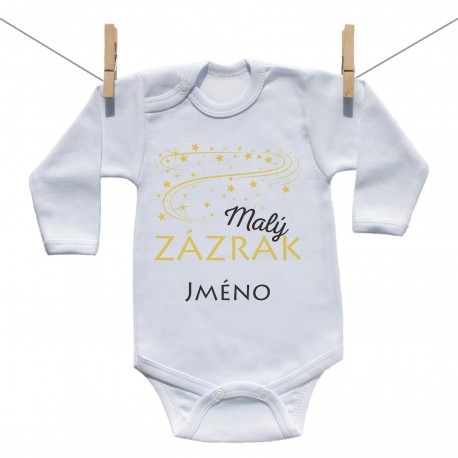 Body s dlouhým rukávem Malý zázrak se jménem dítěte