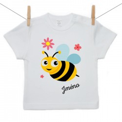 Tričko s krátkým rukávem Včelka se jménem dítěte