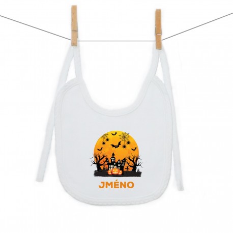 Bryndáček na zavazování Happy Halloween se jménem dítěte Bryndáček na zavazování Happy Halloween se jménem dítěte