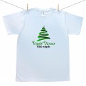 Pánské triko s krátkým rukávem Veselé Vánoce se stromkem a vlastním nápisem