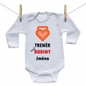Body s dlouhým rukávem Trenér celé rodiny s jménem dítěte