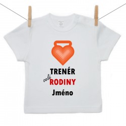 Tričko s krátkým rukávem Trenér celé rodiny s jménem dítěte