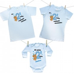 Rodinná sada (body s dlouhým rukávem) Již 2 roky nejlepší rodiče chlapečka s jménem děťátka