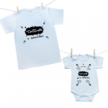 Rodinná sada (body s krátkým rukávem) Tatínek v zácviku