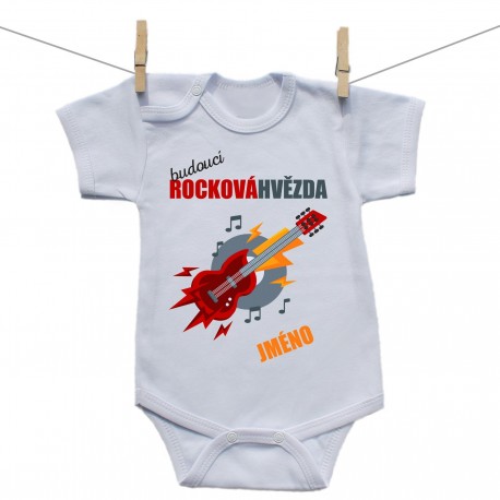 Body s krátkým rukávem Budoucí rocková hvězda s jménem Body s krátkým rukávem Budoucí rocková hvězda s jménem