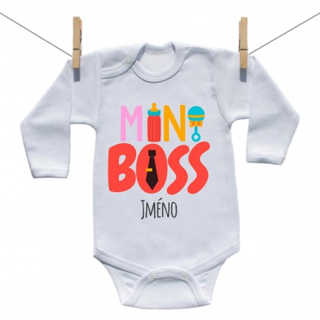 Body s dlouhým rukávem Mini Boss s jménem