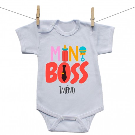 Body s krátkým rukávem Mini Boss s jménem
