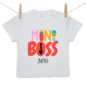 Tričko s krátkým rukávem Mini Boss s jménem