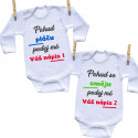 Sada body s dlouhým rukávem Pokud se směju / pláču podej mě s Vaším textem