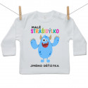 Tričko s dlouhým rukávem Malé strašidýlko - modré se jménem děťátka