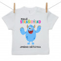 Tričko s krátkým rukávem Malé strašidýlko - modré se jménem děťátka
