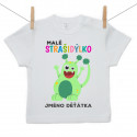 Tričko s krátkým rukávem Malé strašidýlko - zelené se jménem děťátka