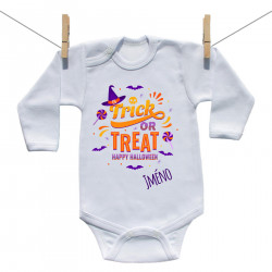 Body s dlouhým rukávem Trick or treat se jménem