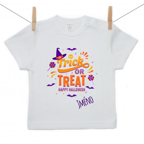 Tričko s krátkým rukávem Trick or treat se jménem
