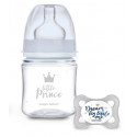 Antikoliková lahvička 120ml + dudlík set, Mini Boy - Little Prince