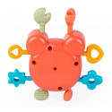 Senzorická hračka Krab s chrastícími prvky, 18m+