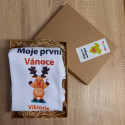 Body s dlouhým rukávem Moje první Vánoce se sobíkem - Viktorie