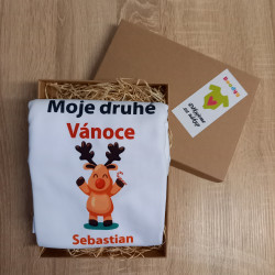 Body s dlouhým rukávem Moje druhé Vánoce se sobíkem - Sebastian