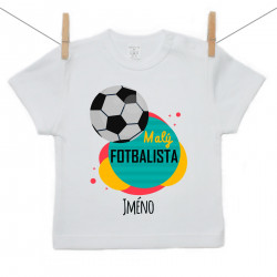 Tričko s krátkým rukávem Malý fotbalista se jménem děťátka