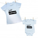 Rodinná sada (body s krátkým rukávem) Jaká mamka taková dcerka