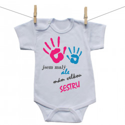 Body s krátkým rukávem Jsem malý ale mám velkou sestru