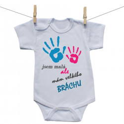 Body s krátkým rukávem Jsem malá ale mám velkého bráchu 