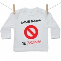 Tričko s dlouhým rukávem Moje máma je zadaná