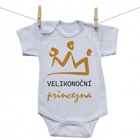 Body s krátkým rukávem Velikonoční princezna Body s krátkým rukávem Velikonoční princezna