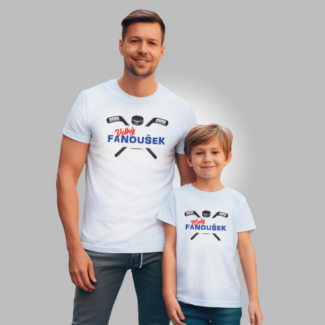 Rodinná sada (tričko s krátkým rukávem) Malý a velký fanoušek