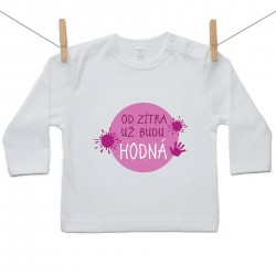 Tričko s dlouhým rukávem Od zítra už budu hodná