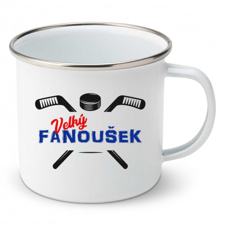 Smaltovaný hrnek Velký fanoušek