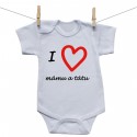 Body s krátkým rukávem I love mámu a tátu