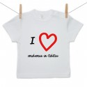 Tričko s krátkým rukávem I love mámu a tátu