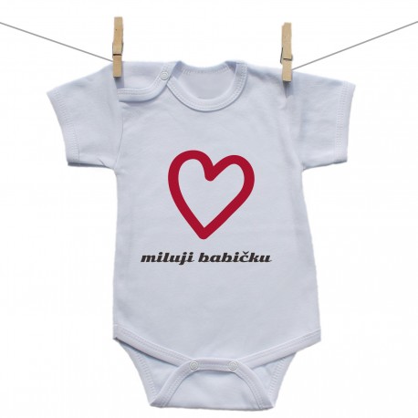 Body s krátkým rukávem Miluji babičku
