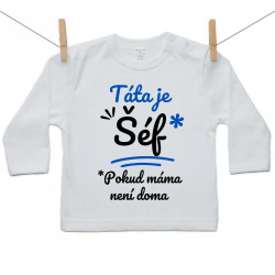 Tričko s dlouhým rukávem Táta je šéf