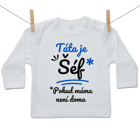 Tričko s dlouhým rukávem Táta je šéf