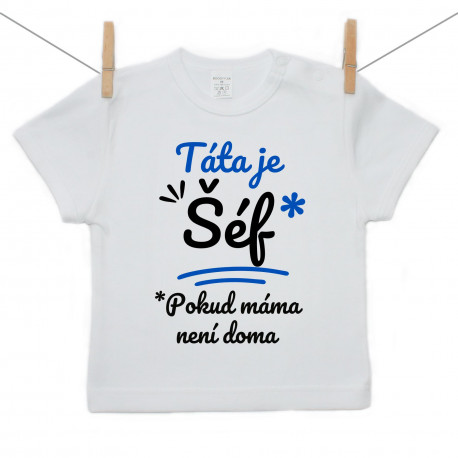 Tričko s krátkým rukávem Táta je šéf
