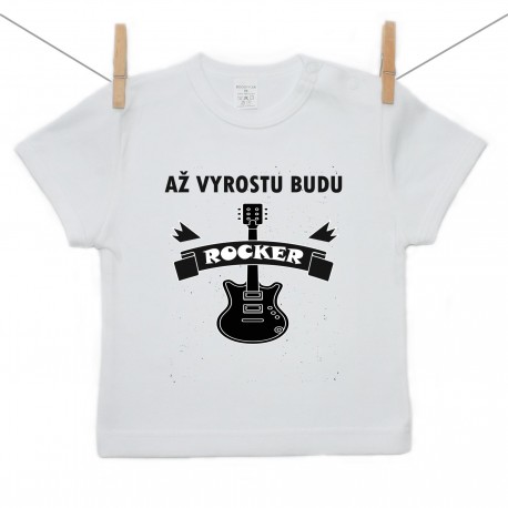 Tričko s krátkým rukávem Až vyrostu budu rocker