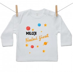 Tričko s dlouhým rukávem Miluji noční život