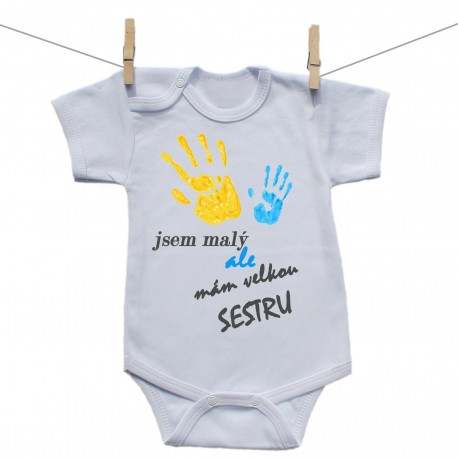 Body s krátkým rukávem Jsem malý ale mám velkou sestru