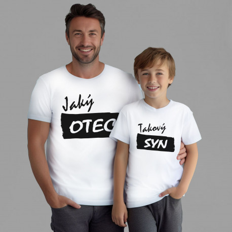 Rodinná sada (tričko s krátkým rukávem) Jaký otec takový syn