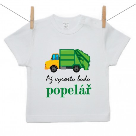 Tričko s krátkým rukávem Až vyrostu budu popelář