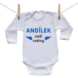 Body s dlouhým rukávem Andílek naší rodiny