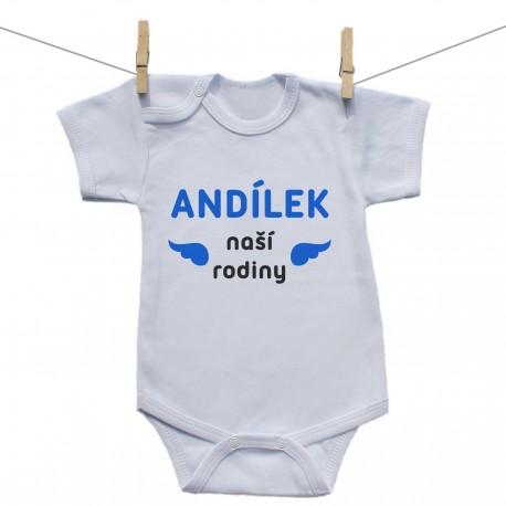 Body s krátkým rukávem Andílek naší rodiny