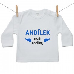 Tričko s dlouhým rukávem Andílek naší rodiny