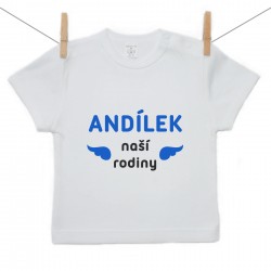 Tričko s krátkým rukávem Andílek naší rodiny