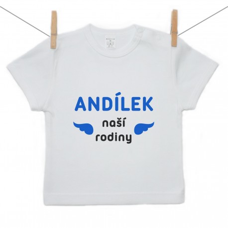 Tričko s krátkým rukávem Andílek naší rodiny