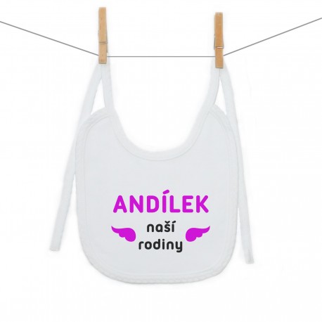 Bryndáček na zavazování Andílek naší rodiny Dívka