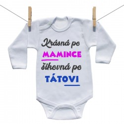 Body s dlouhým rukávem Krásná po mamince šikovná po tátovi